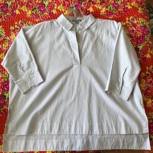 Oversized blue and white checked Cos shirt